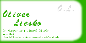 oliver licsko business card